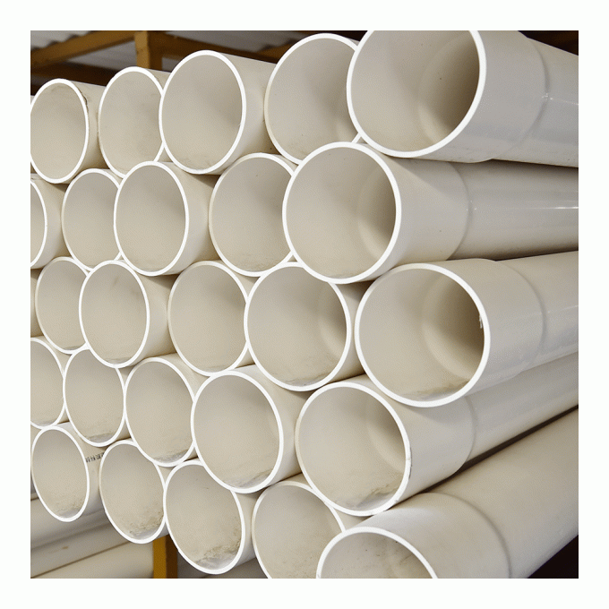 White Endurable 200×4.5mm UPVC Drainage Pipes Anti Aging