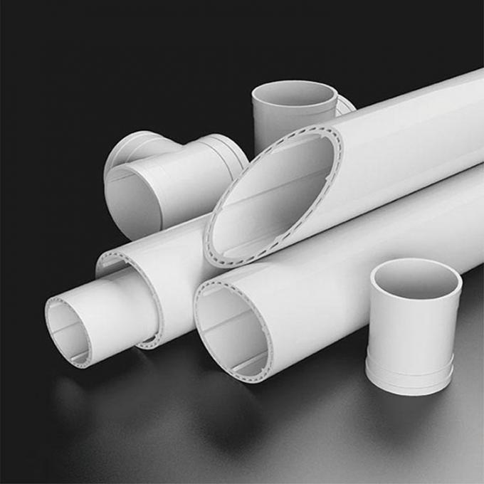 White Soundproof UPVC Drainage Pipes SCH80 110×3.2mm Large Diameter