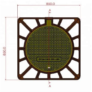 EN124 A15 Gully Cover And Frame Powder Coating Ground Cover For Ditches