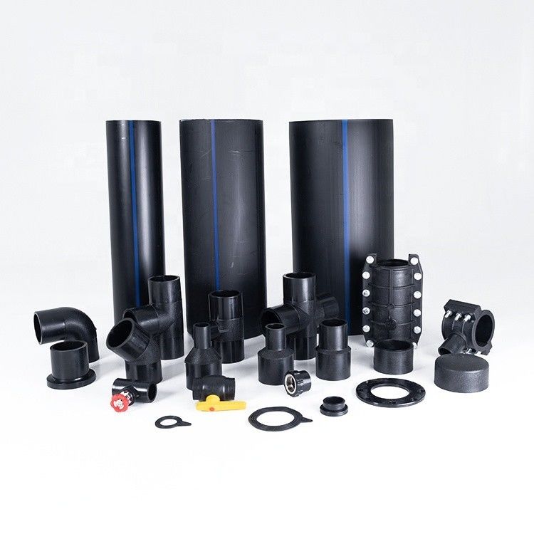 SDR13.6 SDR17 HDPE Pipes And Fittings 1 Inch Black Plastic Water Pipe Fittings