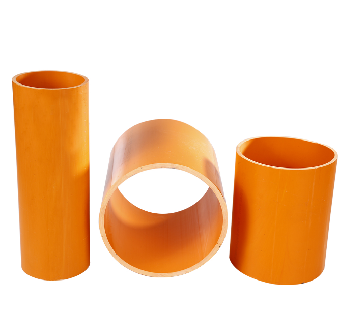 Orange De50mm CPVC Electrical Conduit CPVC Electrical Cable Sleeves